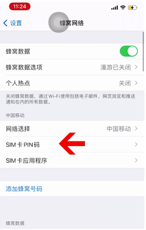 站前苹果14维修网分享如何给iPhone14的SIM卡设置密码 